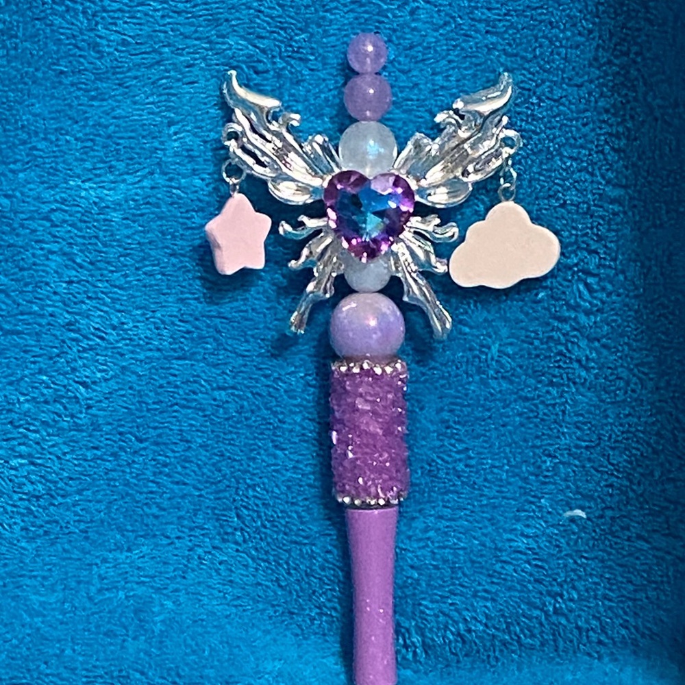 Piroke and Silver beaded pen